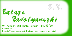 balazs nadolyanszki business card